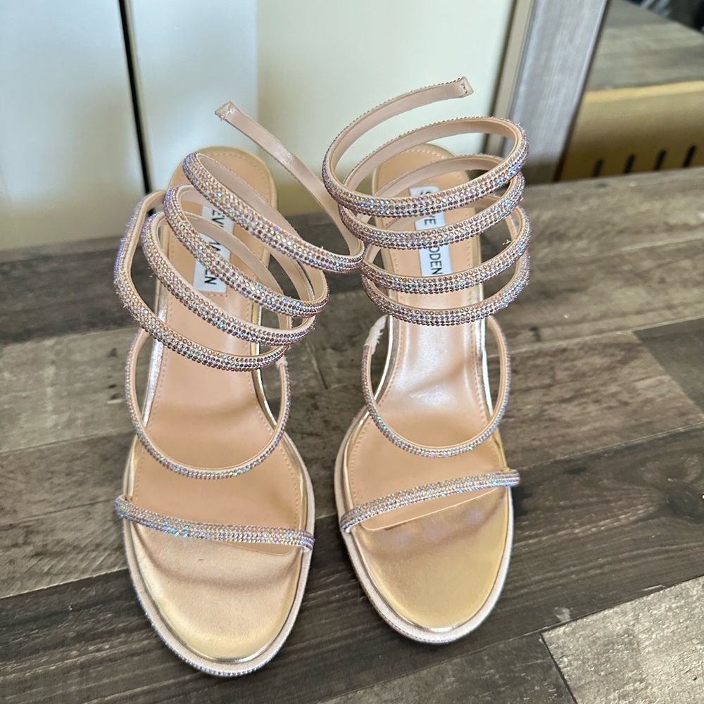 Steve Madden Women's Strappy Gold Heels